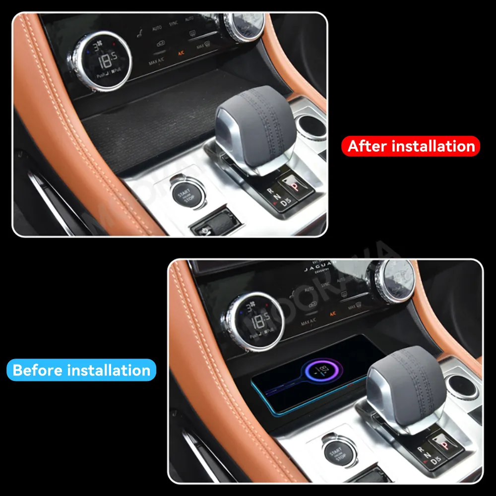 For Jaguar F-Pace 2020-2024 Quick QI Car Wireless Charger Fast Charging Intelligent Infrared Phone Dashboard