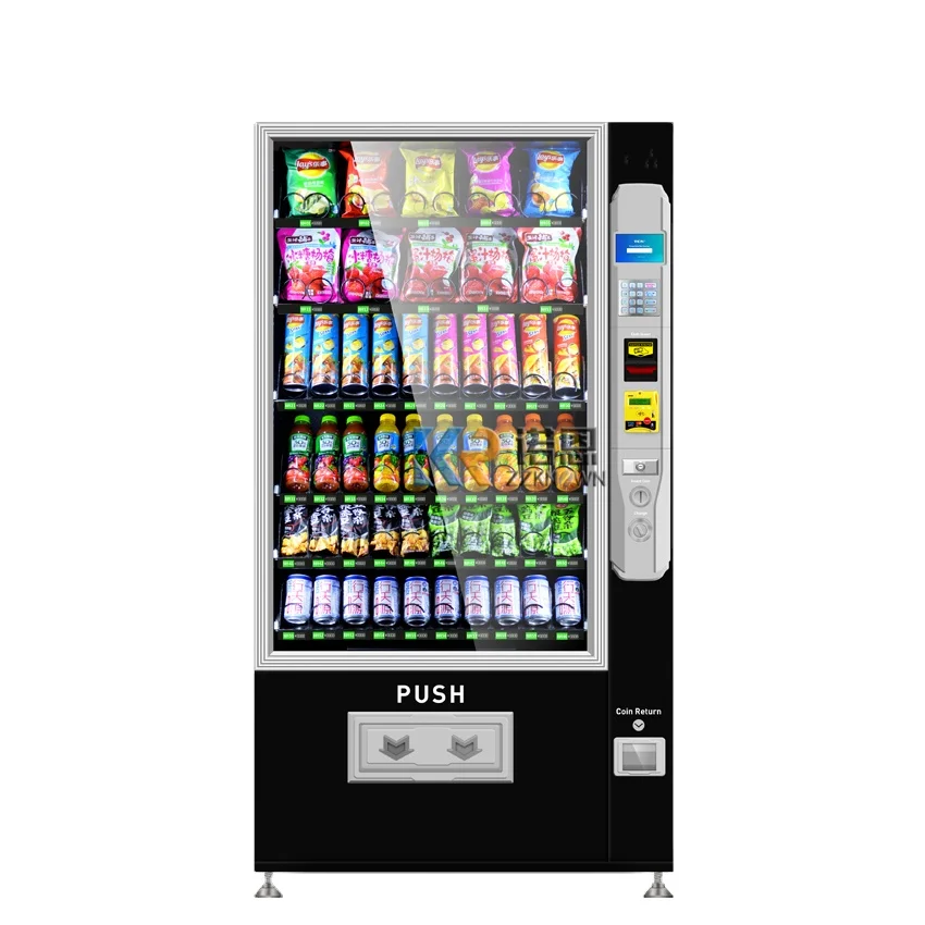 2023 Oem Water Vending Machines Coin Or Paper Money Operated Food Snack And Beverage Vending Machine