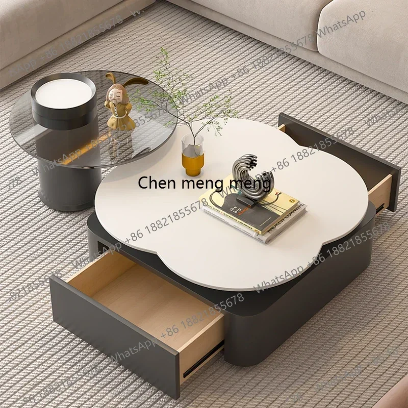 

K153 Simple Modern Coffee Table Design Hardcover Floor Round Coffee Table Small Nordic Funky Partitions Couchtisch Unique Furni
