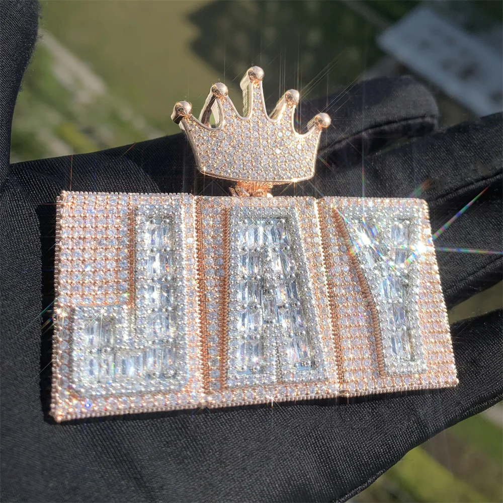 안즈틸람 2중 레이어 바게트 커스텀 네임 레터 아이스드 - Name Necklace Custom 리뷰 및 가격