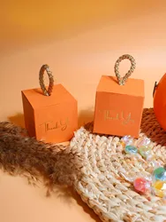 Thanksgiving Square Box, Thank You Candy Box, Thanksgiving Harvest Festival, Family Party Candy Box Paper Box