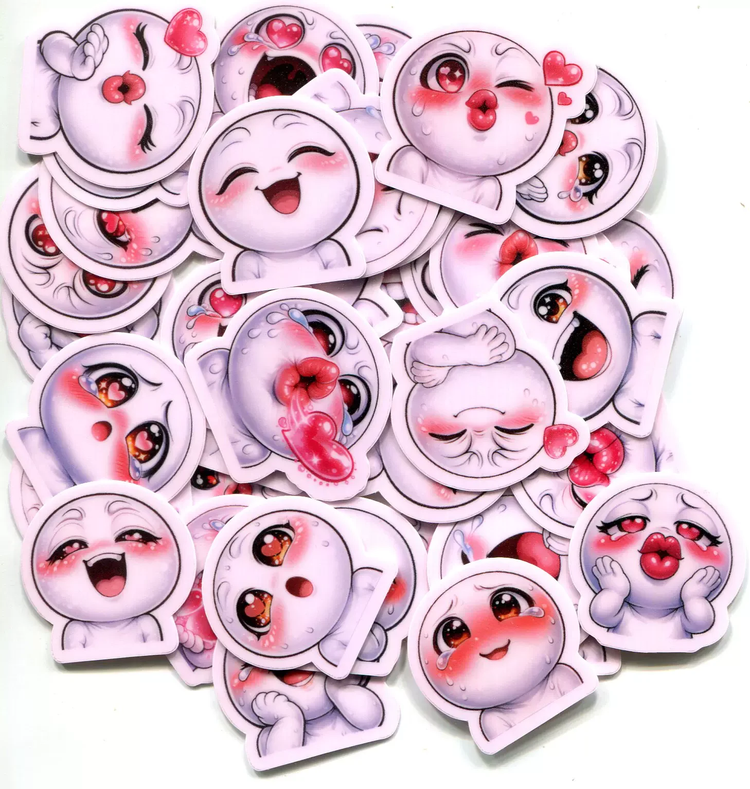 40pcs/pack funny face 2-3cm waterproof diy sticker
