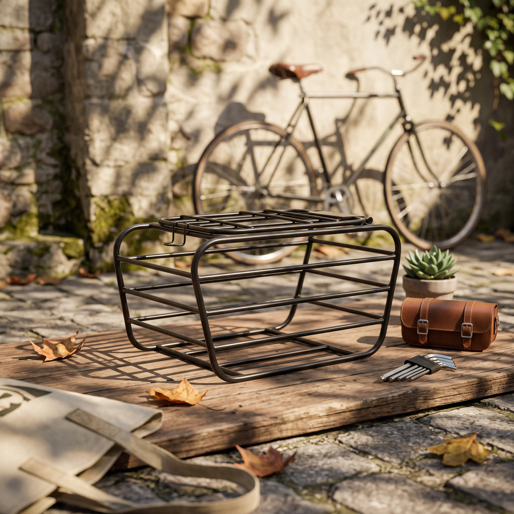 Bike Basket with Top Rack Heavy Duty Rear Bike Basket Long-Lasting Easy to Install for Commuters, Grocery Runs, Daily Commuting