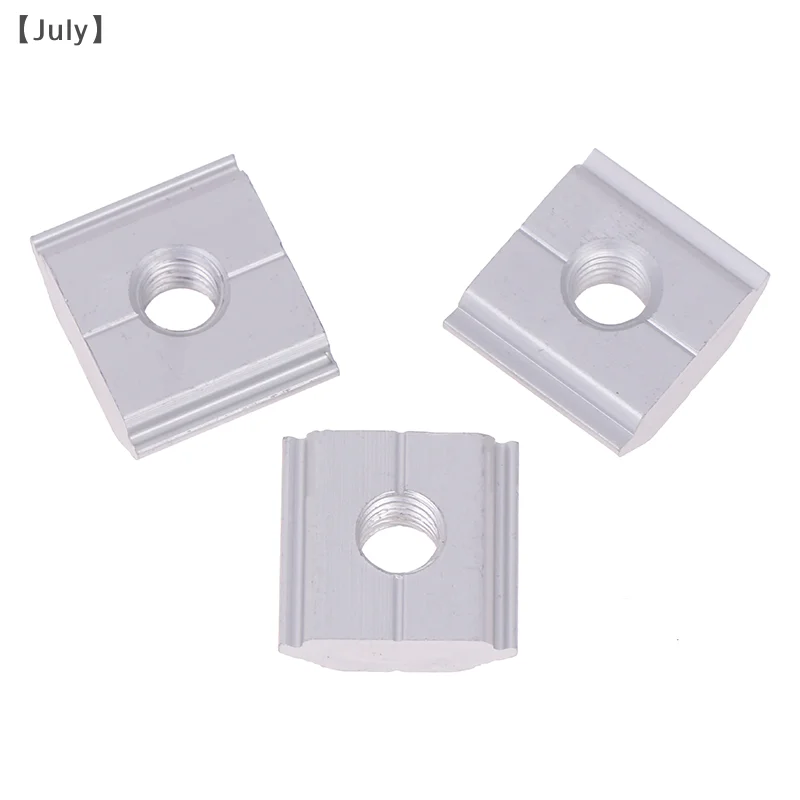 5 Buah 21.2Mm 22.3Mm 23.7Mm Pemasangan Panel Surya Ujung Braket Aloi Aluminium Penjepit Tengah T-blok Mur Persegi M8 Mur Geser T