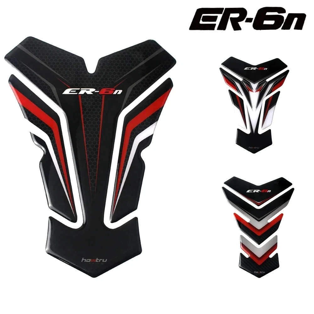 ForKawasaki ER6N ER-6N Tankpad 3D Carbon Fiber Motorcycle Fuel Tank Pad Protection Sticker Fuel Tank Sticker