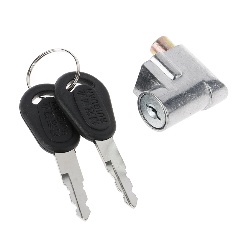 For Motorcycle Electric Bike Scooter E-bike Electric Car Anti-theft Ignition Lock Battery Safety Pack Box Lock + 2 key