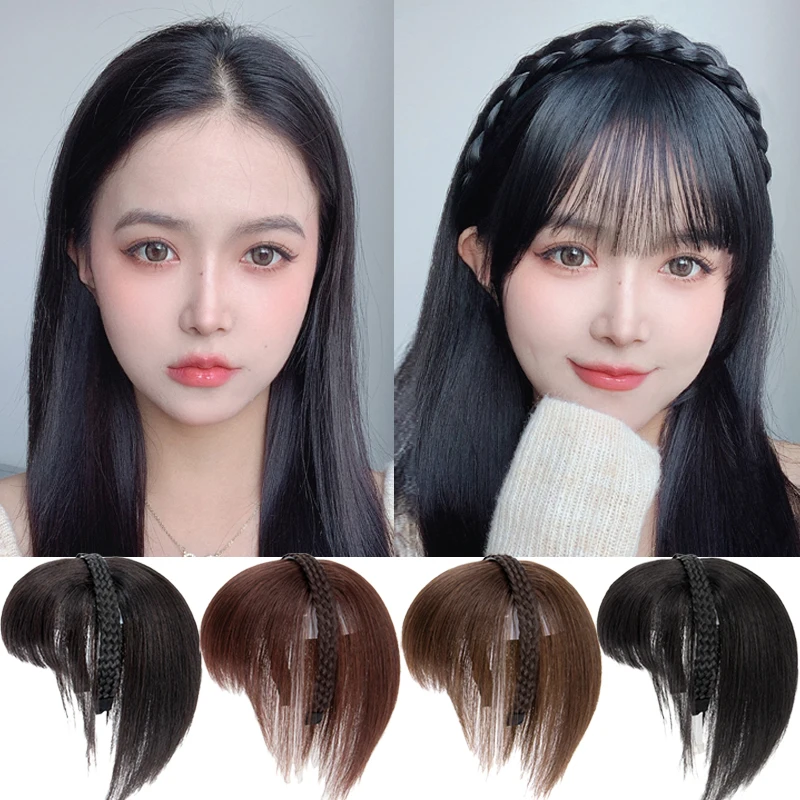 

Fake Hair Headband Fringe Wig Bangs Hairband Hair Extension Women Girls Clips In Hair Extension Hair Accessories Hairpiece Clips