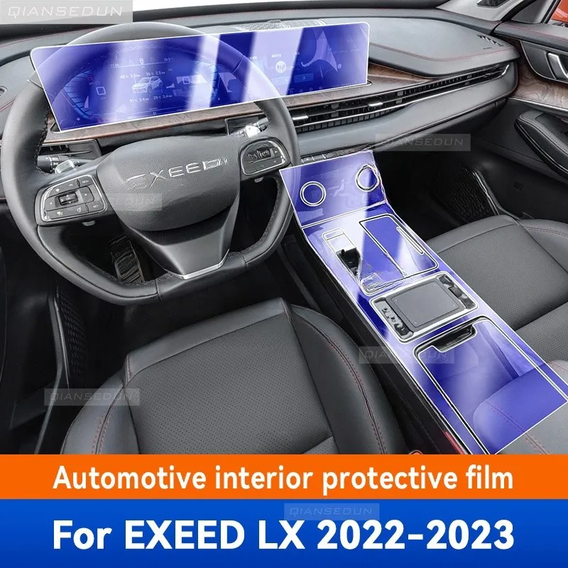 

For Chery Exeed LX 2022 2023 Car Interior Center Console Transparent TPU Protective Film Anti-scratch Repair Film Accessories