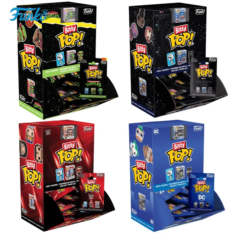 FUNKO BITTY Mini figura de vinilo colección Anime caja ciega juguetes WWE TMNT Marvel DC Star Wars Spierman Bob Esponja niños regalos de cumpleaños