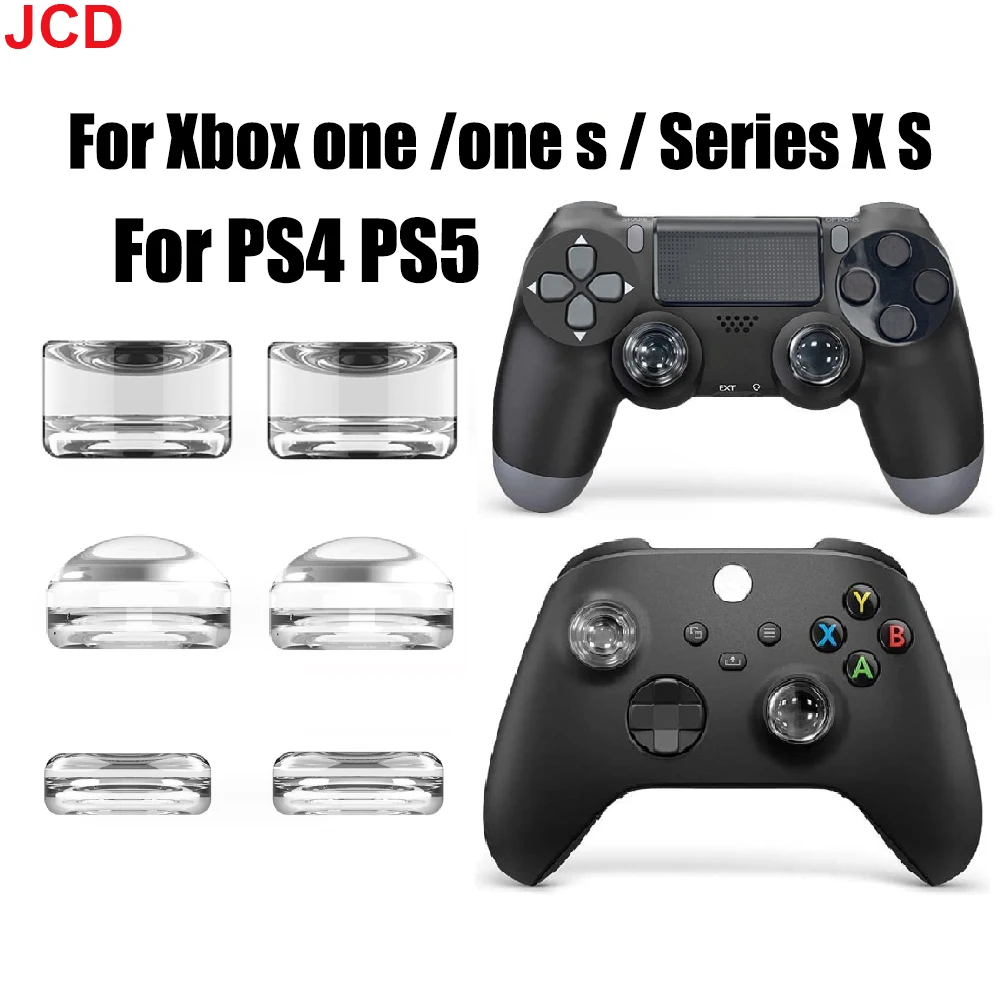 

For Xbox One / One S Series X S Silicone Height Thumb Stick Grip Caps For PS5 PS4 Controller Transparent Crystal Joystick Cap