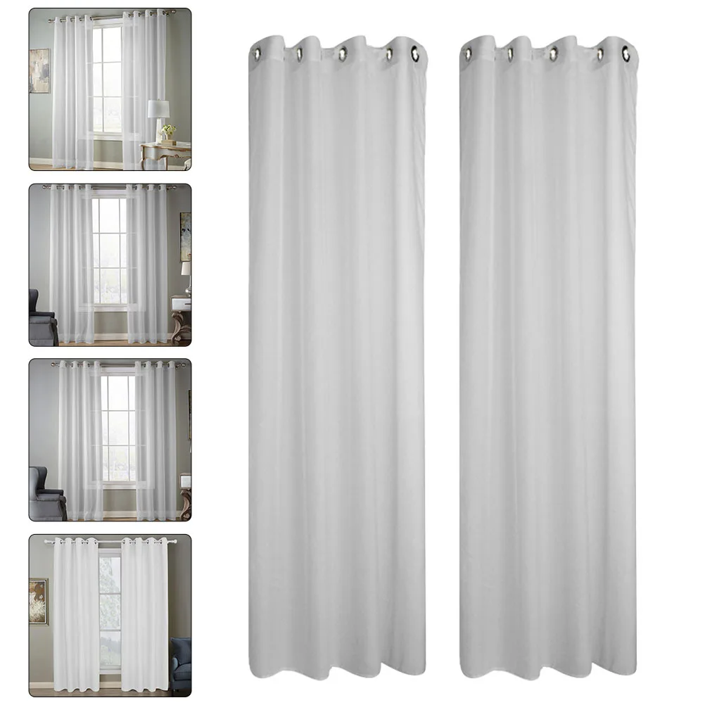 

Window Sheer Voile Curtain White Airy Soft Touch Light Filter Bedroom Living Room Balcony Window Tulle Sheer Curtain