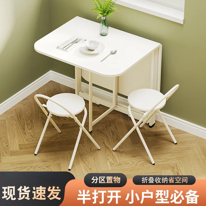 simple dining table folding square  dormitory movable table for rent room dining study desk computer desk wholesale