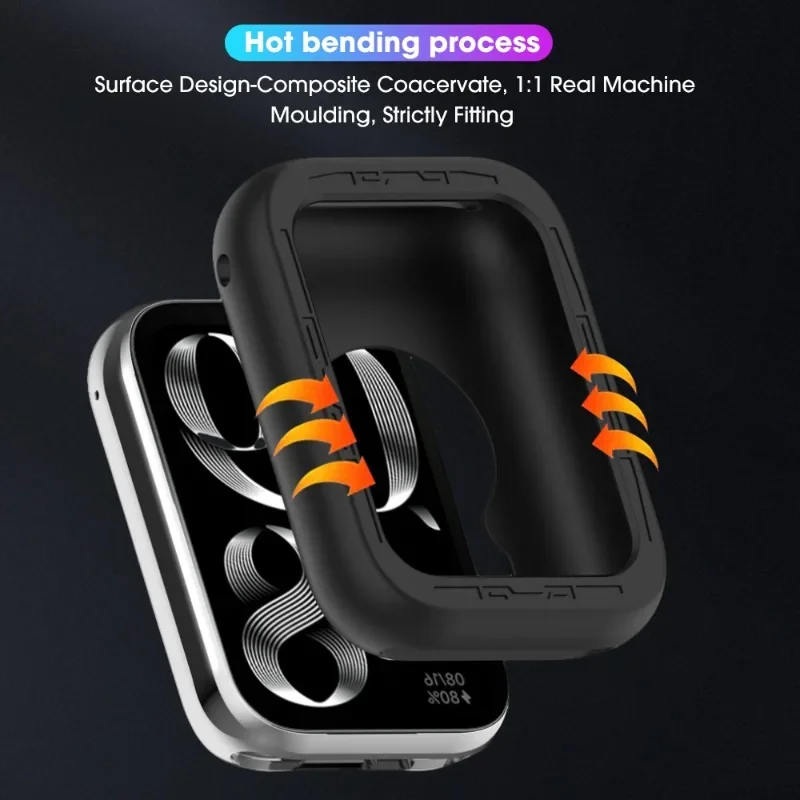 5-1Pcs for Xiaomi Band 8 Pro Protective Case Silicone  Anti-scratch Dust-proof Protector Cover Shell for Miband 8Pro Smart Watch