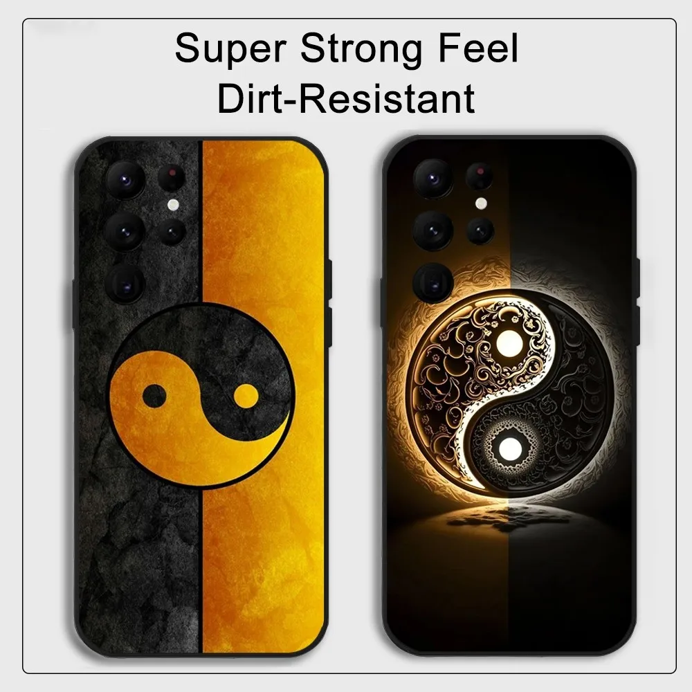 Taiji Diagram Yin-Yang symbol Phone Case Samsung S series s20 s21 s22 s23 s24 FE Plus Ultra TPU Soft to Skin-friendly case