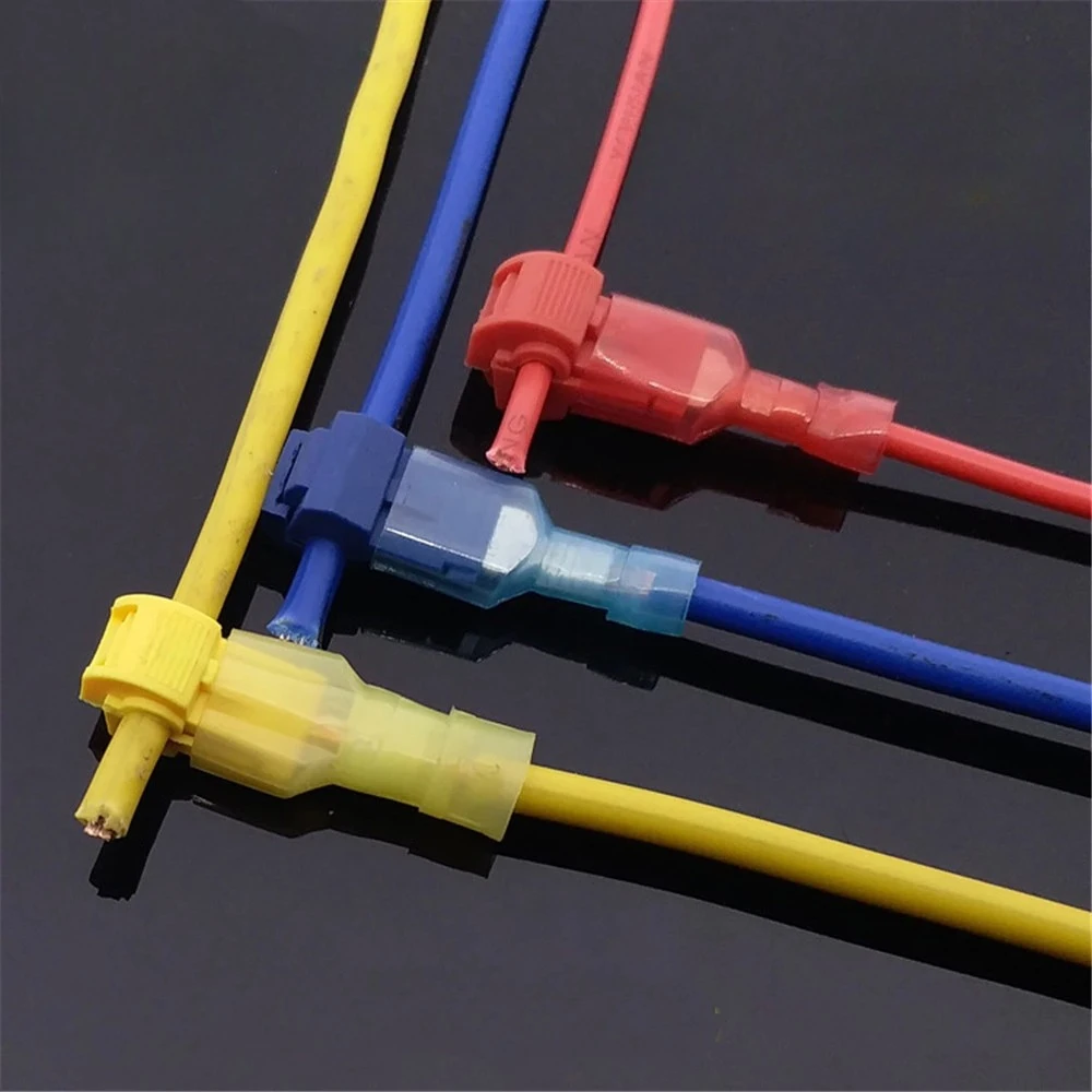 90 sets of T-shaped non breaking wire speed wire connectors Wire Cable Connectors Terminals Crimp Quick Splice