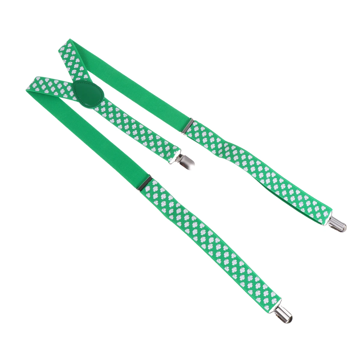 

2 Pcs Adjustable Four-leaf Clover Strap Men and Women Clip Clips Unisex Elastic Suspenders