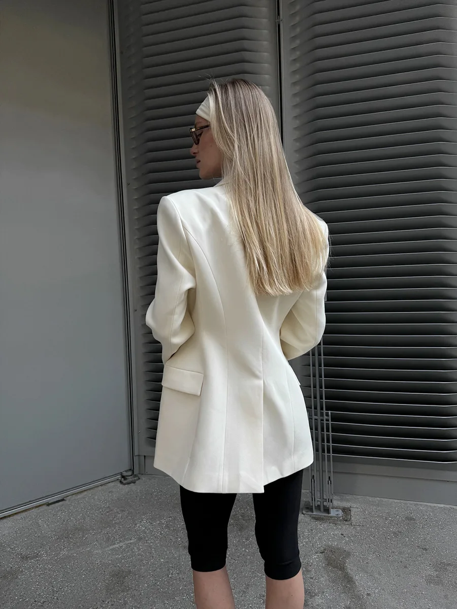 Black White Burgundy Blazer Slim Fit Jacket Women Luxury Lapel Single-breasted Overcoat Spring Autumn Lady Chic Suit Outwear New