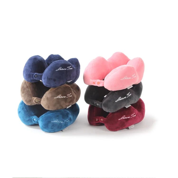Memory Foam Neck Pillow 360 Surround Support U-shaped Travel Pillow for Airplane Car Office Nap