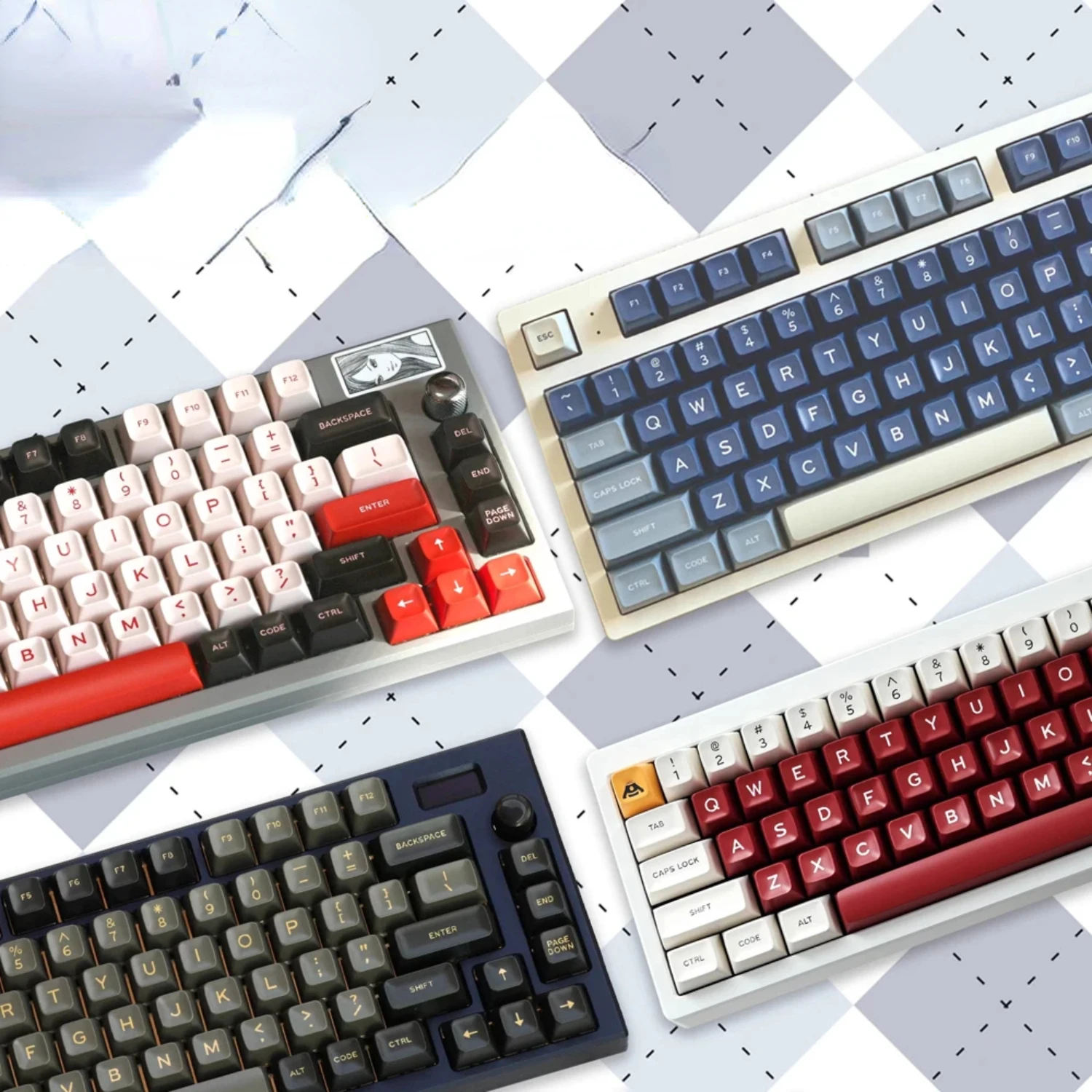 GMK Keycap SA Profile Double Shot PBT Keycaps for Mechanical Keyboard Kit - Rome WOB BOW Wahtsy Gengar Salon Gift