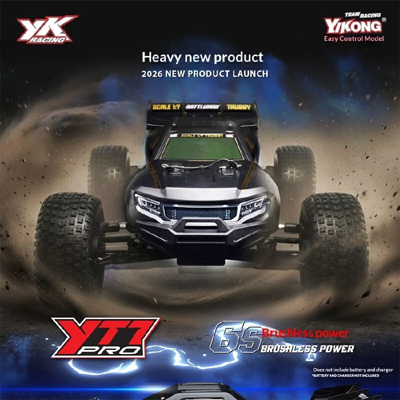 Yikong Yk9071 Yt7 Pro 1/7 Rc Electric Racing Car Four-Wheel Drive 6s Brushless Simulation Off-Road Climbing Vehicle Model Gift