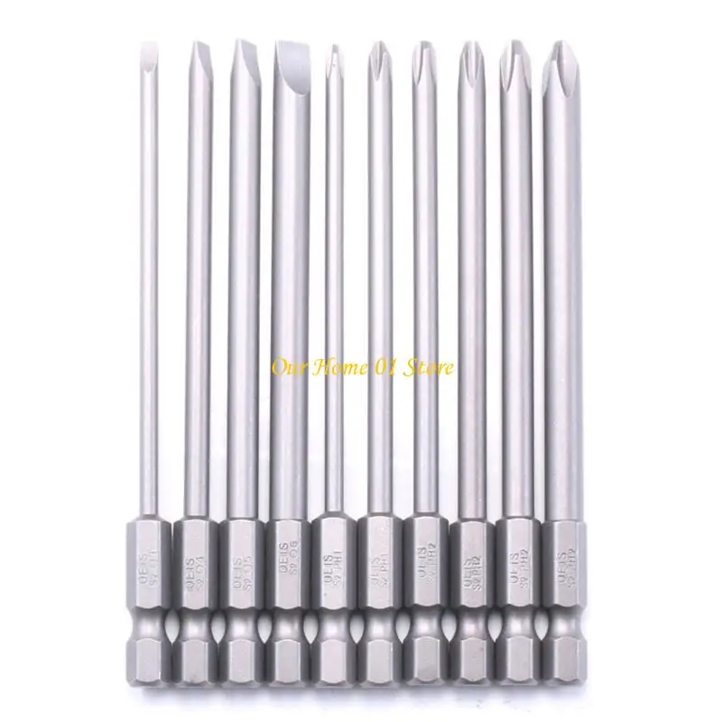 

M4YC Multifunctional 10Piece Screwdriver Bit Head Set 100mm For Home And Workshop Use