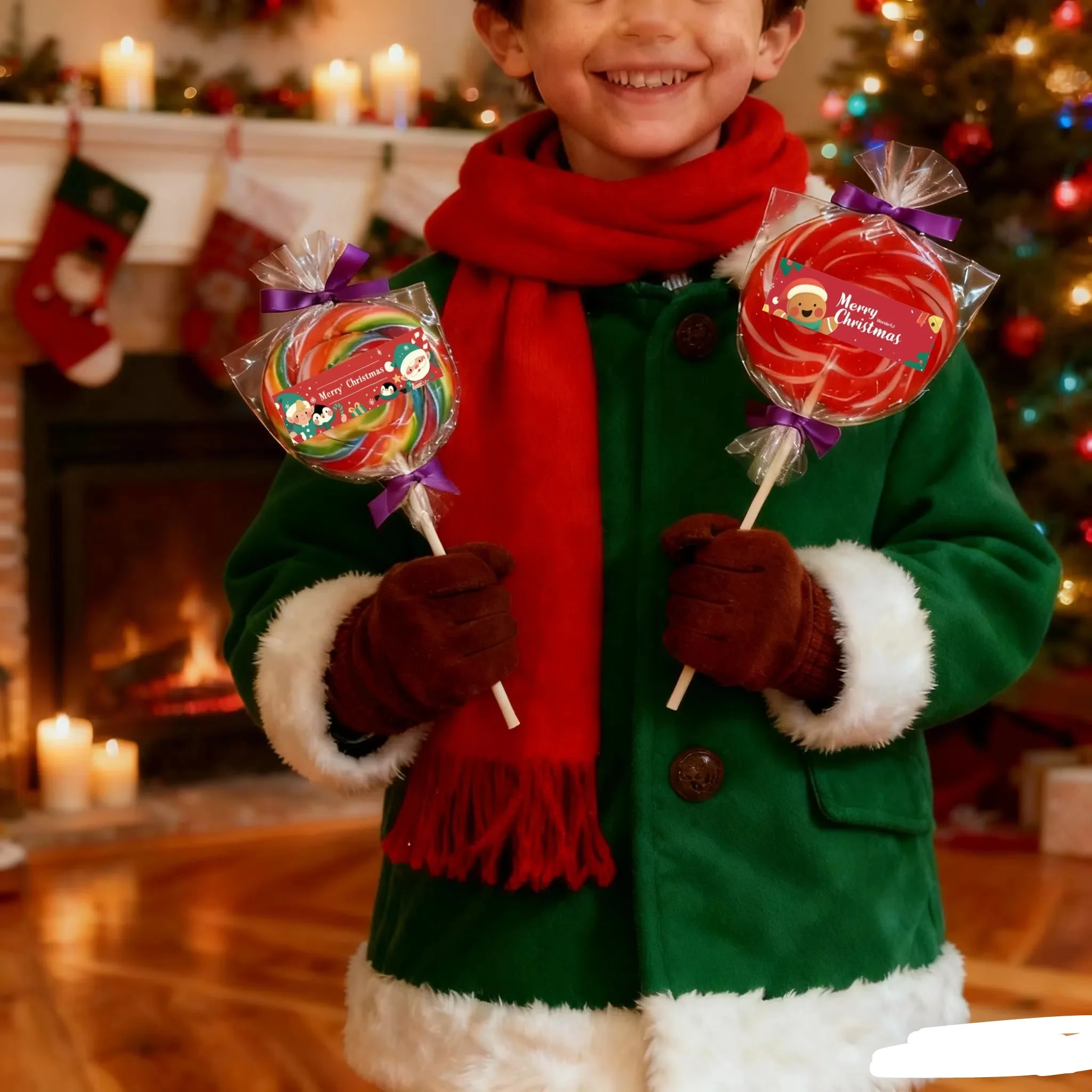 ملصقات سلسلة عيد الميلاد 240 قطعة من طباعة عناصر العطلة الدافئة مثالية للحرف اليدوية وديكور المخطط وجمال الهدايا، سهلة الاستخدام #6