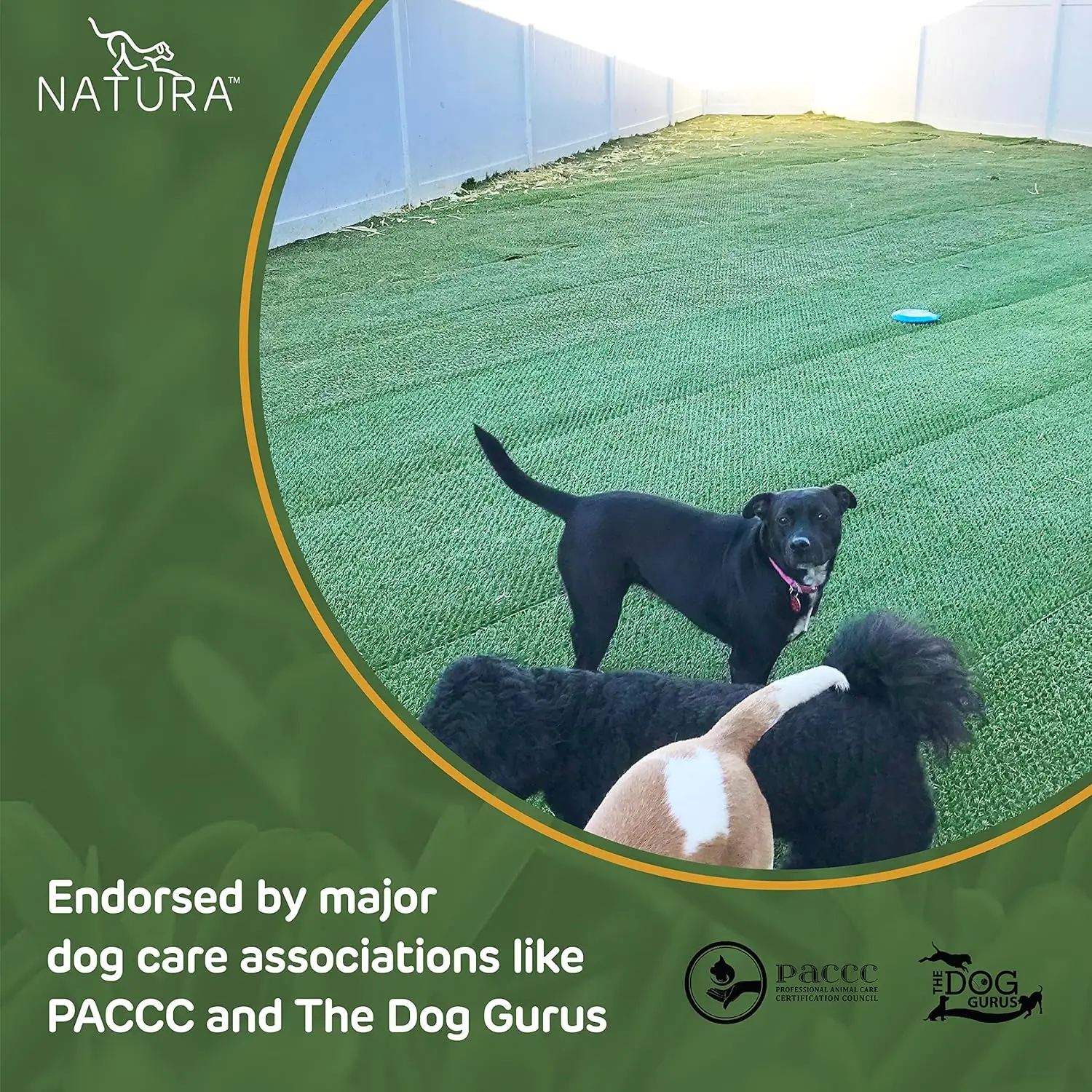 PowerRun 10376807 عشب صناعي خارجي للكلاب، رقعة عشب العشب يمزجها مع العشب، تحافظ على الكفوف والمنزل #3