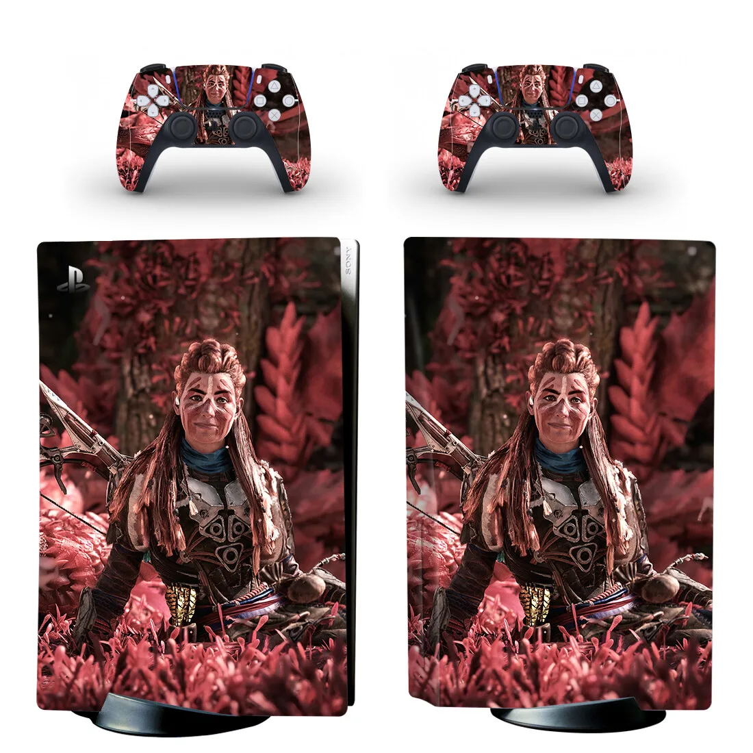 Horizon Forbidden West PS5 Disc Skin Sticker Decal Cover for Console and 2 Controllers PS5 Disk Skin Sticker Vinyl