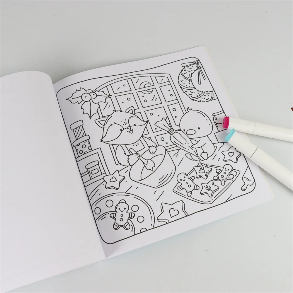 Christmsa Coloring Book CUTE&COZY Coloring Book For Adults And Teens Featuring Adorable Creepy Creatures for Halloween Gifts
