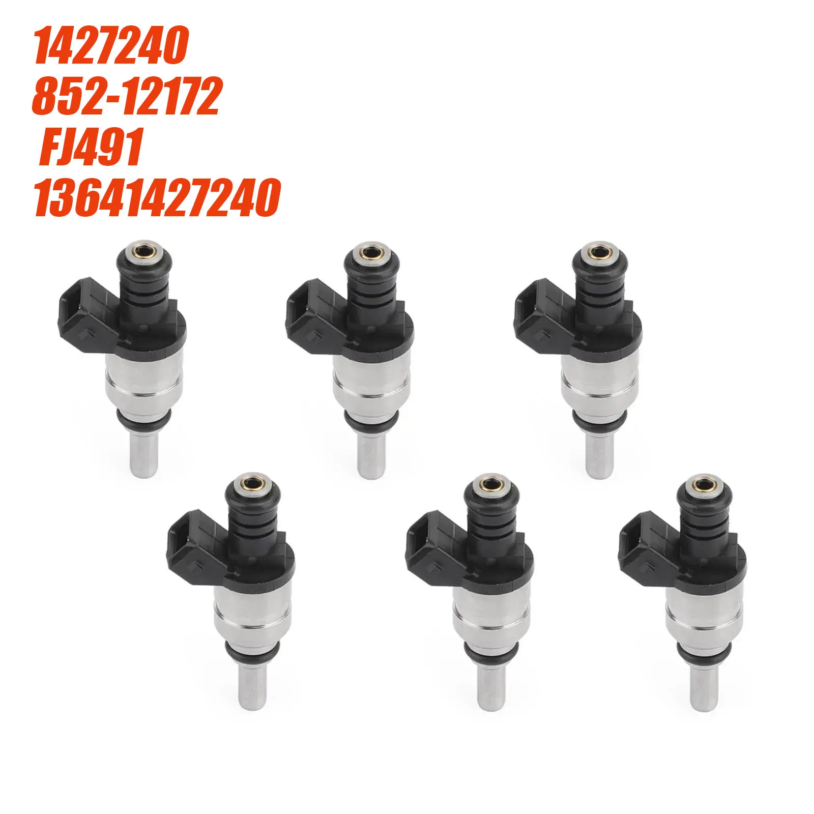 Bocal do injetor de combustível de 6 unidades 1427240   Para BMW E46 E39 X3 Z3 Z4 3 5 Siemens Deka Fluxo Motor Combinado 2.5L 13537546244 1439800 —L48A