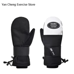 Keep Warm Ski Gloves Kevlar Anti-slip 3M Lining Cotton Gloves for Skating Skiing Full Finger Waterproof Outdoor Sport Gloves