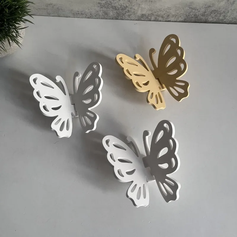 3D Farfalla Giunzione Gesso Ornamento Stampi In Silicone Animale Fai Da Te Primavera Confezione Regalo Decorazione Della Casa Stampo In Resina Artigianato Casting