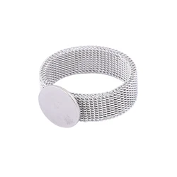 10pcs Stainless Steel 12mm Circle Pad Ring Base Setting Blanks Diy Fingerring Bezel For Jewelry Making Supplies