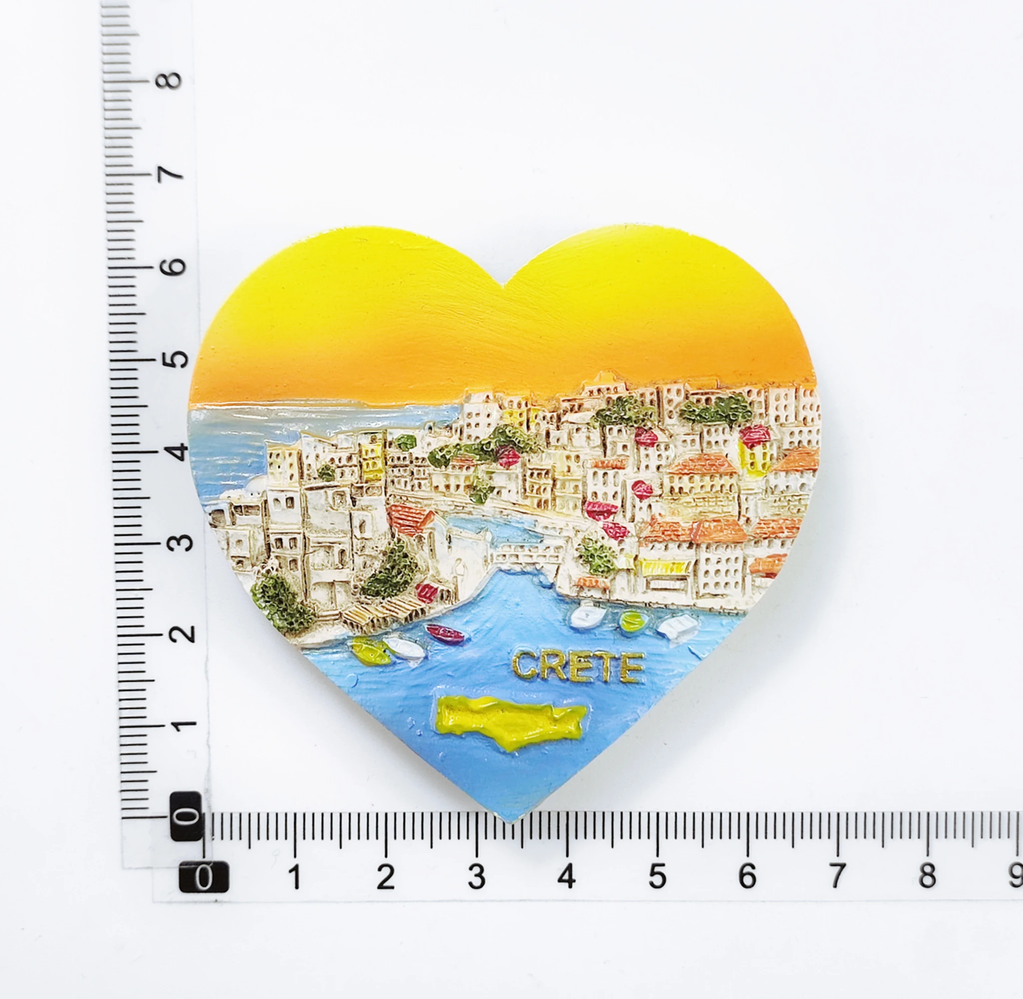 3D Crete Greece Fridge Magnet Souvenir Gift Resin Refrigerator Magnetic Sticker Collection Home Decoration