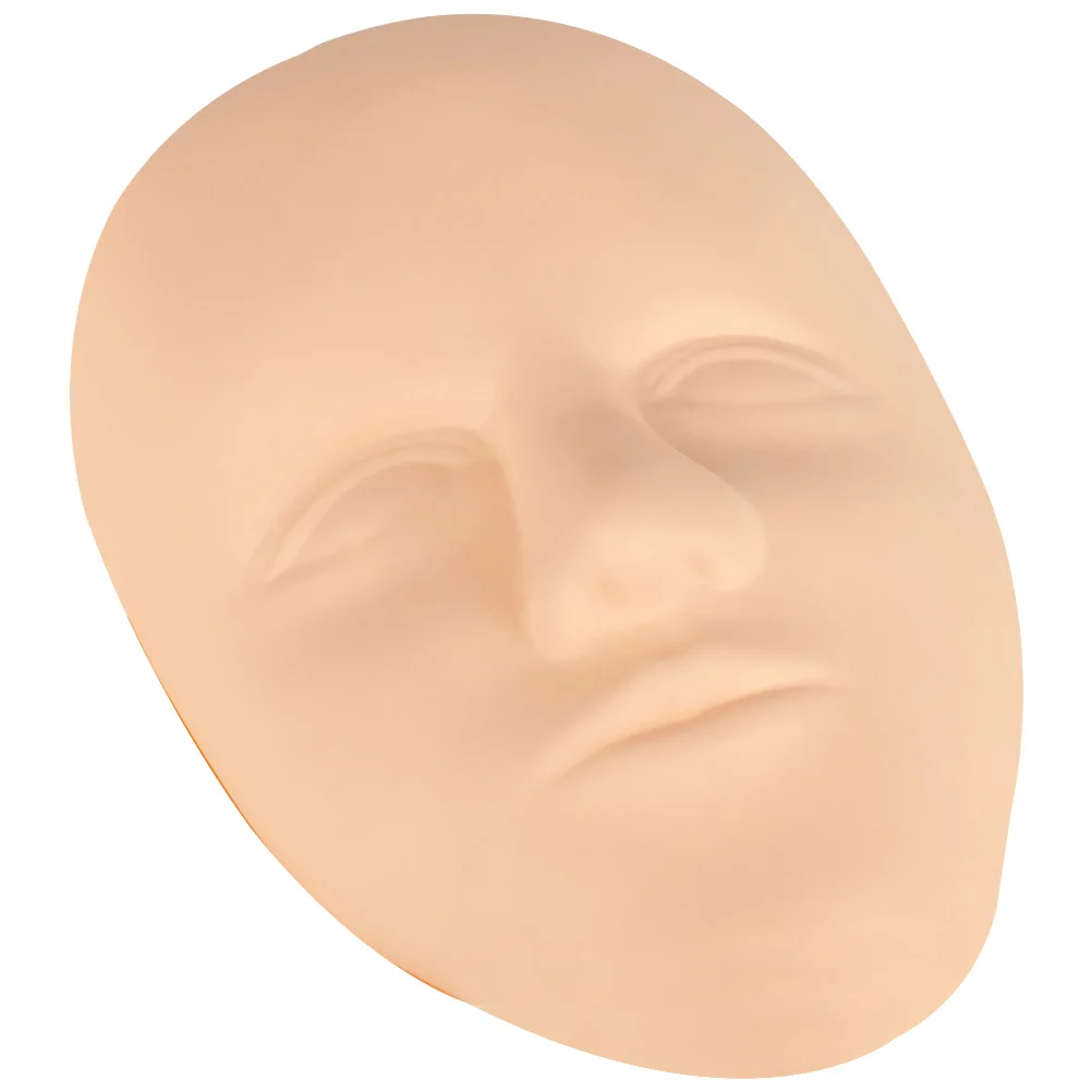 ملحقات ممارسة الوشم من السيليكون للوجه المزيف، عملية بسيطة لآلة الملف ووجوه عارضة أزياء الوجه المزيفة الدوارة #2