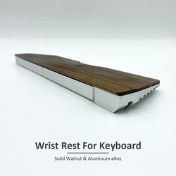Kashcy Solid Walnut Wood & Aluminum alloy Palm Rest for Ergonomic Gaming Mechanical Keyboard Wrist Support Pad