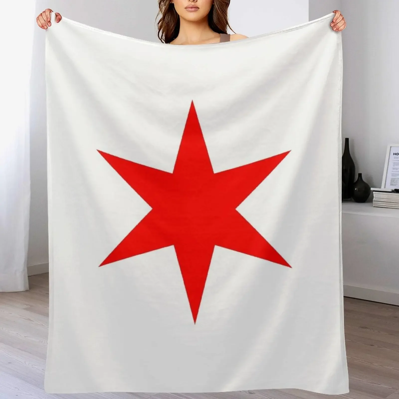 

Chicago Star Throw Blanket Sofa heavy to sleep For Baby Bed Blankets
