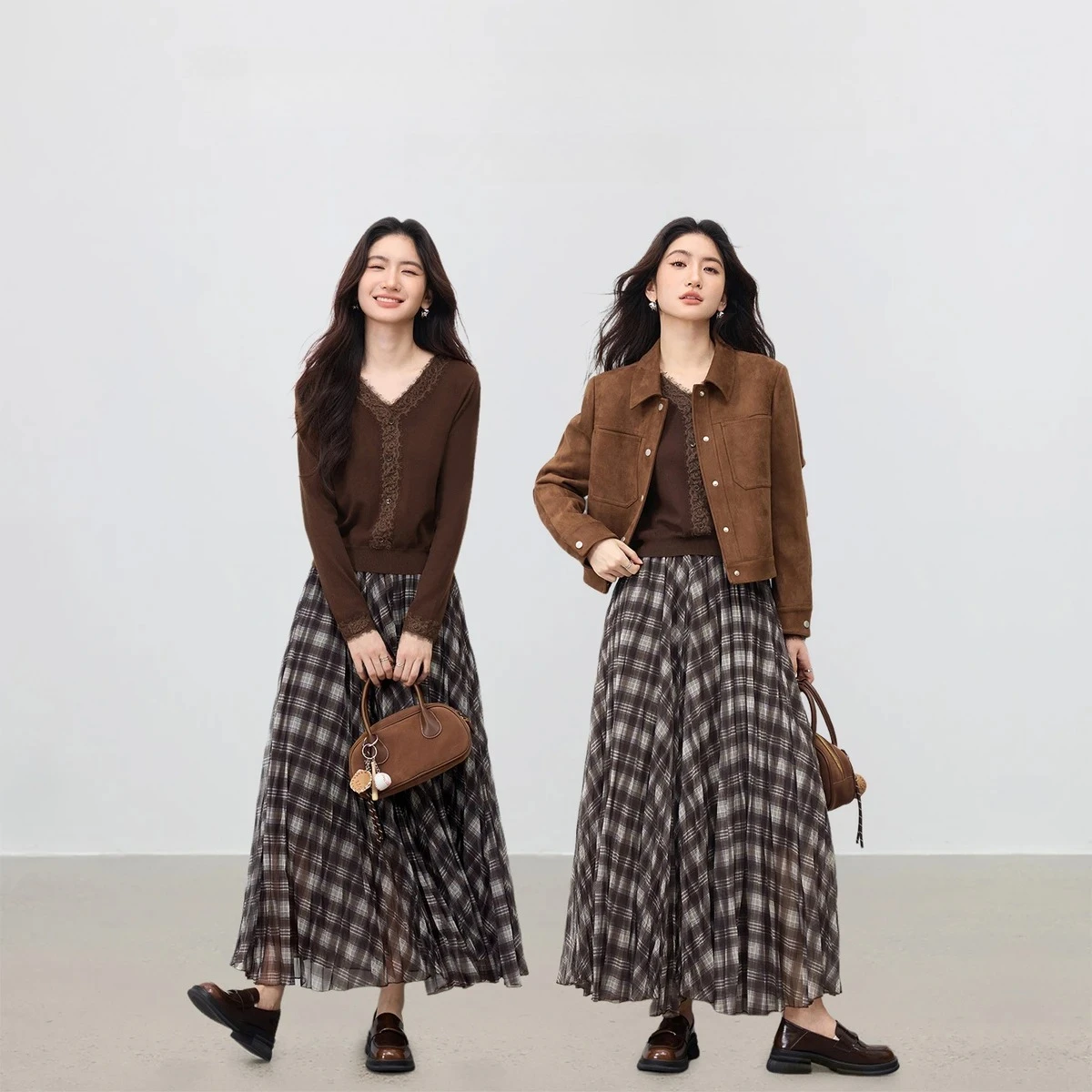 SENTUBILA Casual Spitze V-ausschnitt Pullover frauen 2025, Herbst Micro-elastische Gestrickte Pullover Einfache Langarm Tops W53EG4170