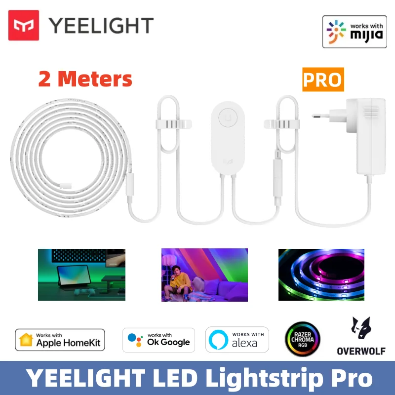 グローバル版-yeelight-ledライトストリップ-pro-1600万色ambilightフラッドライトストリップ-rgbカラーはhomekit、mi-home、alexa対応