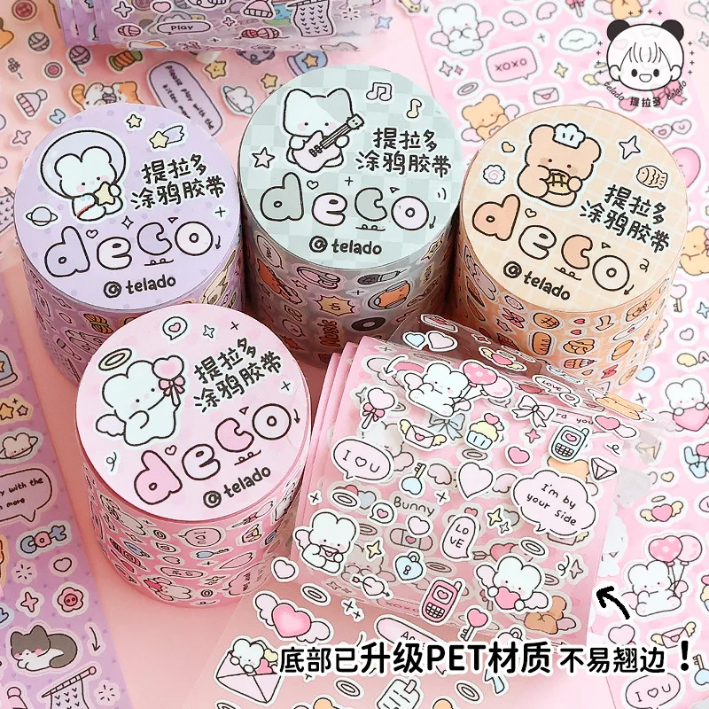 Tirador graffiti hand account tape colored letters gooka hand account tape wholesale cute cartoon creative decorative sticker