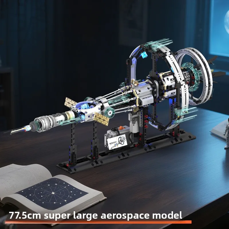 Aerospace Model Assembly Kit DIY Orion Space Station Building Block Electric Model Educational Model Toy Desktop Ornament