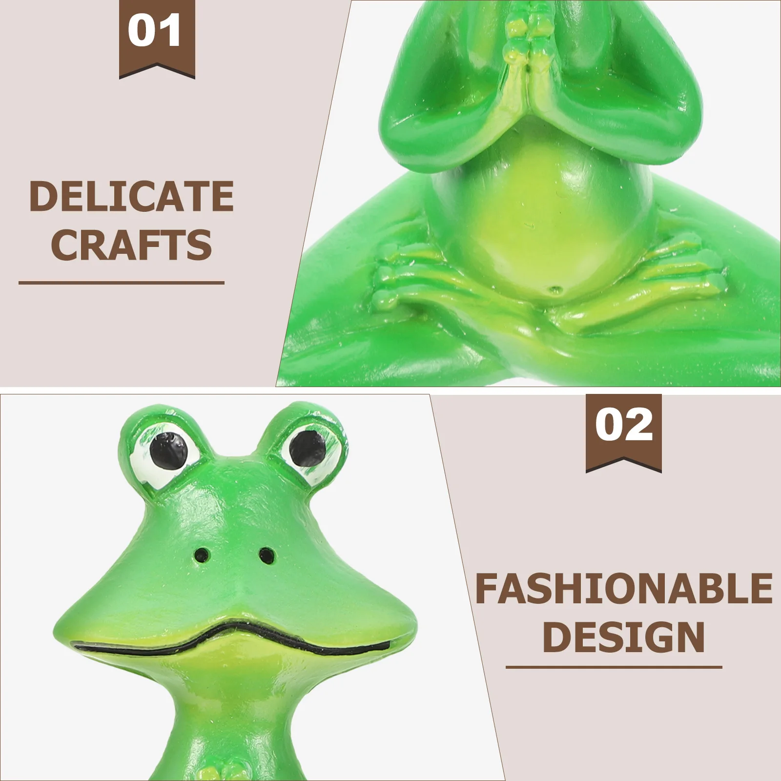 

Yoga Frog Ornament Resin Craft Bright Color Garden Decor Outdoor Statue for Home Office Desktop Landscape Decoration