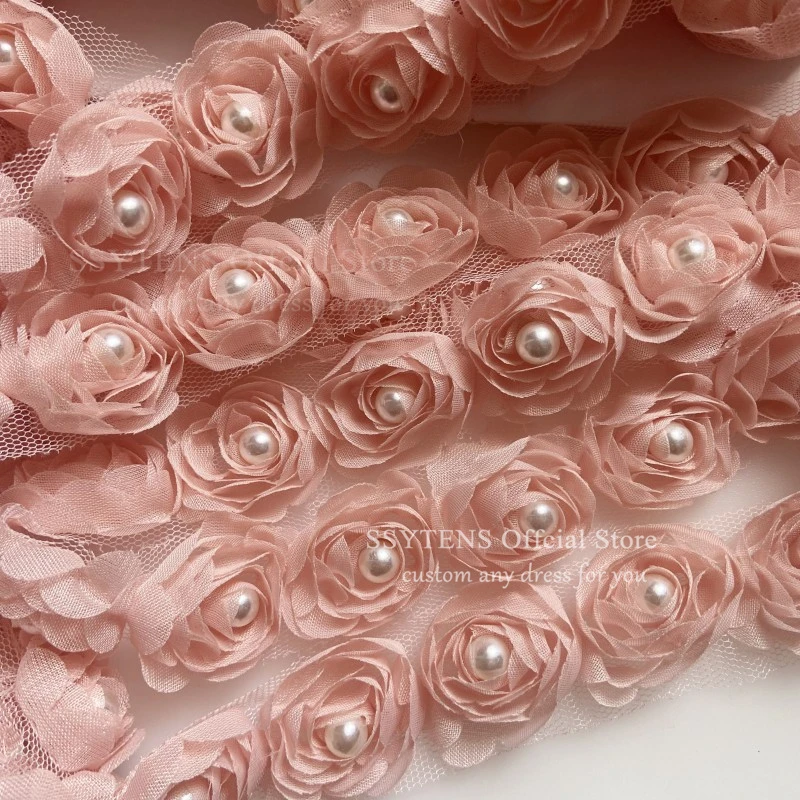 在庫あり シフォンレース ローズフラワー飾り 衣類アクセサリー - イブニングドレス パーティードレス装飾 ウェディングドレス 帽子 靴 スカート用