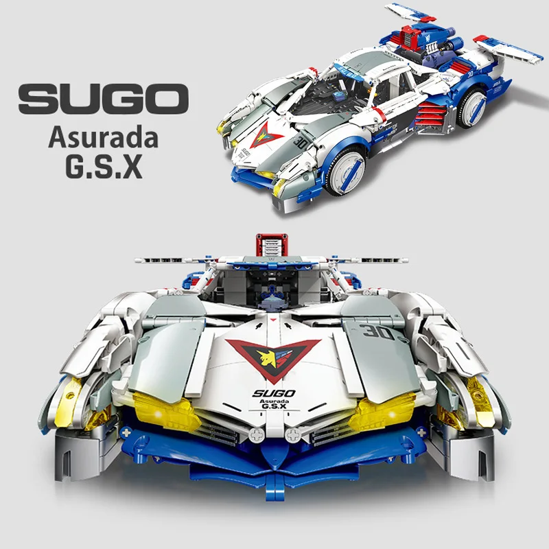 New 3907pcs Technical Remote Control Racing Car Asurada GSX Building Blocks Model MOC Bricks Toys for Boys Christmas Gift Set