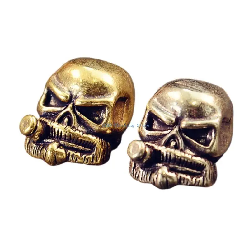 

N0PE Стильные металлические бусины с резным черепом для рукоделия и украшения, аксессуары «сделай сам»