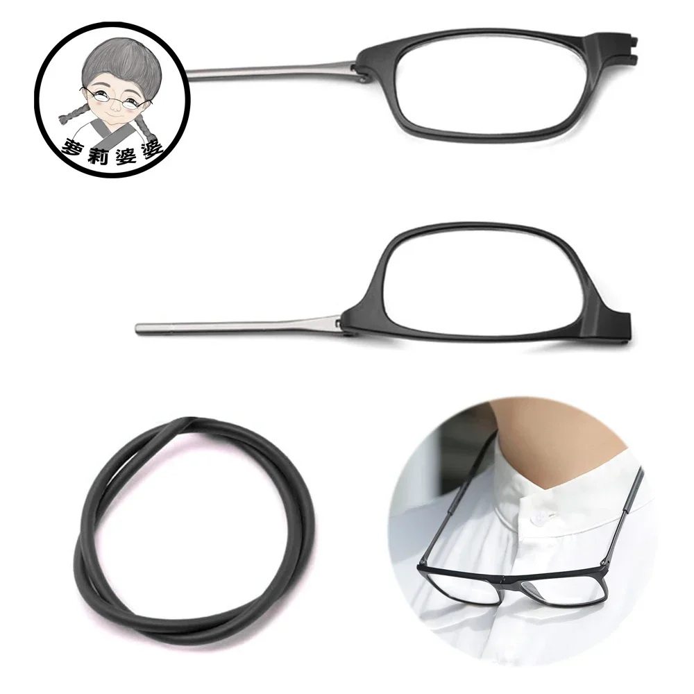 Magnet Hanging Neck Reading Glasses Men Computer Glasses Husband Anti Blue Light Blocking Glasses With Filter