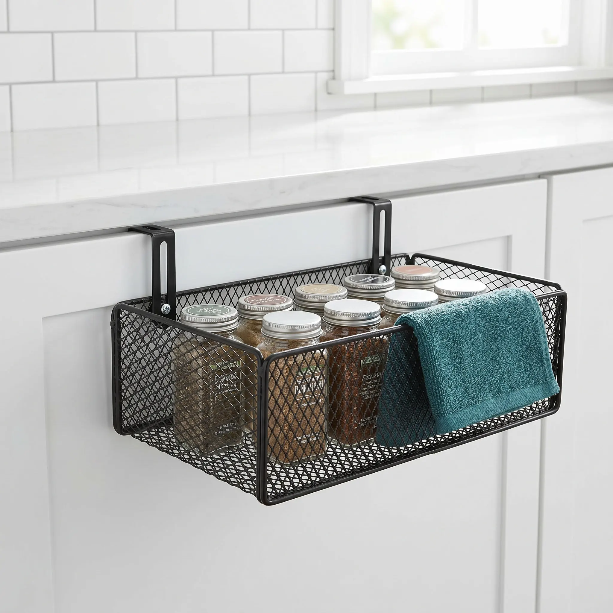 Bedside Storage Shelf for Dorm Bed Metal Bunk Bed Hanging Wire Basket 2-5Cm Adjustable Organizer Dorm Room Essentials