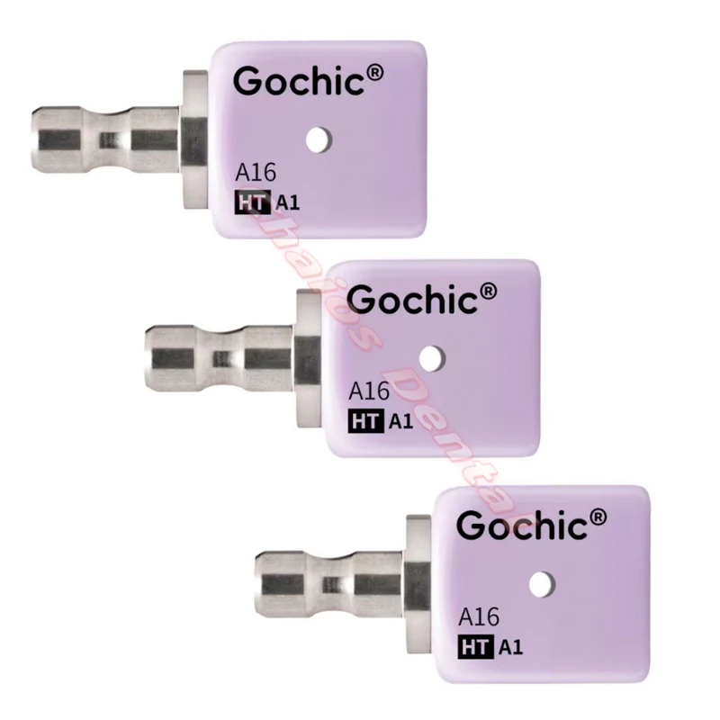 4Pcs/Box A16 Dental Implant Glass Ceramic Blocks Lithium Disilicate Blocks With Hole HT/LT for CAD CAM Porcelain Veneers