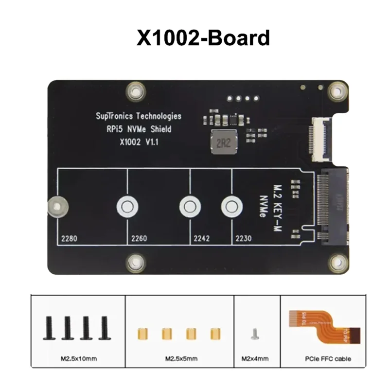 رائعة-X1002 لراسبيري بي 5 Pcie إلى M.2 Nvme SSD لوح تمديد ل 2280 2260 2242 2230 NVME SSD