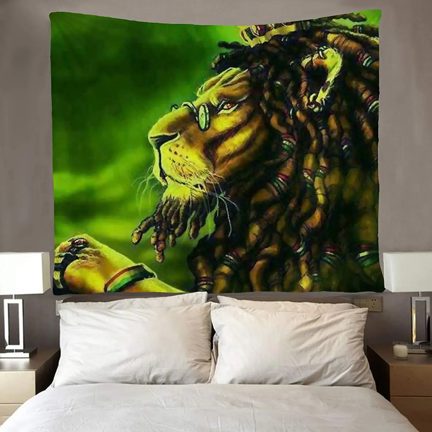 

Cool Reggae Rasta Lion Tapestries Wall Hanging